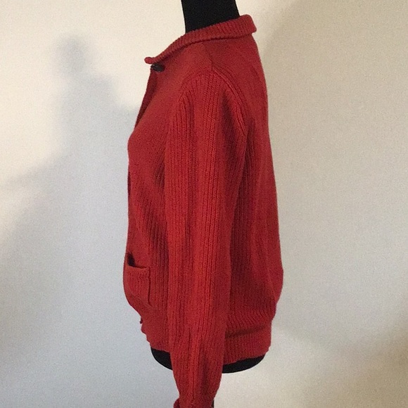 Ralph Lauren Red Button Down Sweater - Picture 7 of 10